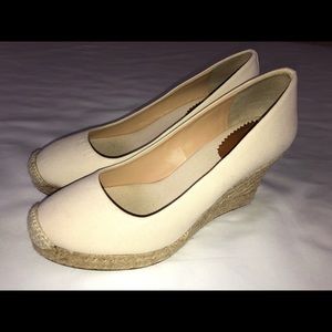 J. Crew Wedges, Ivory, Closed Toe high heel Size 9
